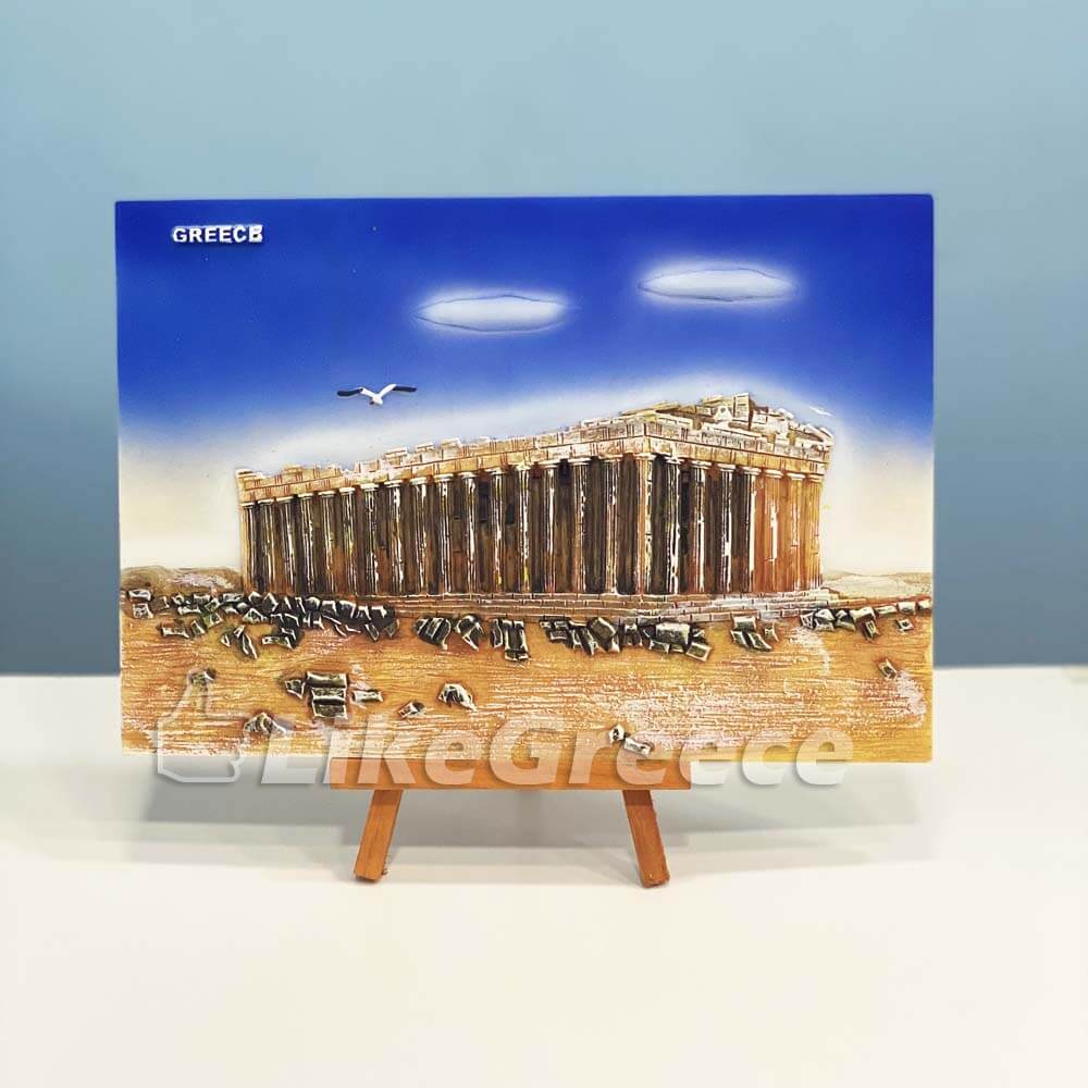 Athens Greek Parthenon 3D plaque on easel